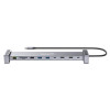 USB-C Dock/Hub with Card Reader and MST, Ports (x7): Ethernet, HDMI (x2 4k@60Hz), USB-A (x3) and USB-C, with Power Delivery (PD) 100W- requires external USB-C charger (not included). USB powe