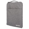 Manhattan Seattle Laptop Sleeve 15.6", Grey, Padded, Extra Soft Internal Cushioning, Main Compartment with double zips, Zippered Front Pocket, Carry Loop, Water Resistant and Durable, Noteboo