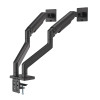 Dual Desk Mount for TV & Monitors (Full Motion Spring), For screens 13" to 45", Clamp or Grommet Assembly, VESA compatibility: 75x75 and 100x100mm - check the dimensions of the four mounting 