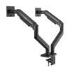 Dual Desk Mount for TV & Monitors (Full Motion Spring), For screens 13" to 45", Clamp or Grommet Assembly, VESA compatibility: 75x75 and 100x100mm - check the dimensions of the four mounting 