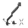Manhattan Desk Mount for TV & Monitors (Full Motion Gas Spring), For screens 13" to 42", C-Clamp or Grommet Assembly,VESA compatability: all between 75x75mm and 200x200mm - check the dimensio
