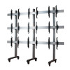 SYSTEM X - 3 x 3 Universal Mobile Videowall Mounting System with Micro-Adjustment for 55-60" screens