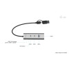 Universal Charging Metal HUB 2xUSB-C + 2x USB-A Port + Power Delivery 85W