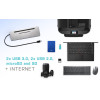 SB-C Metal Ergonomic 4K 3x Display Docking Station with Power Delivery 85 W + i-tec Universal Charger 100 W