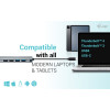 USB-C Metal Nano 2x Display Docking Station with PD 100 W + Charger 100W