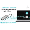 USB-C Metal Nano 2x Display Docking Station with PD 100 W + Charger 100W