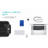USB-C Metal Nano Dock HDMI/VGA with LAN + Charger 100W