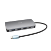 USB-C Metal Nano Dock HDMI/VGA with LAN + Charger 100W
