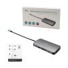 USB-C Metal Nano Dock HDMI/VGA with LAN + Charger 100W