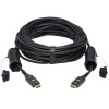 Tripp Lite P568FA-30M-W High-Speed Armored HDMI Fiber Active Optical Cable (AOC) with Hooded Connectors - 4K @ 60 Hz, HDR, IP68, M/M, Black, 30 m (98 ft.)