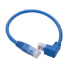 N204-001-BL-DN Down-Angle Cat6 Gigabit Molded UTP Ethernet Cable (RJ45 Right-Angle Down M to RJ45 M), Blue, 1 ft. (0.31 m)