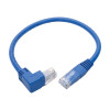 N204-001-BL-UP Up-Angle Cat6 Gigabit Molded UTP Ethernet Cable (RJ45 Right-Angle Up M to RJ45 M), Blue, 1 ft. (0.31 m)