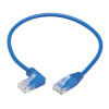 N204-S01-BL-LA Left-Angle Cat6 Gigabit Molded Slim UTP Ethernet Cable (RJ45 Left-Angle M to RJ45 M), Blue, 1 ft. (0.31 m)