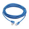 N204-S15-BL-DN Down-Angle Cat6 Gigabit Molded Slim UTP Ethernet Cable (RJ45 Right-Angle Down M to RJ45 M), Blue, 15 ft. (4.57 m)