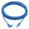 N204-S15-BL-RA Right-Angle Cat6 Gigabit Molded Slim UTP Ethernet Cable (RJ45 Right-Angle M to RJ45 M), Blue, 15 ft. (4.57 m)