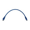 N261-001-BL Cat6a 10G Snagless Molded UTP Ethernet Cable (RJ45 M/M), PoE, Blue, 1 ft. (0.3 m)