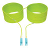 Tripp Lite N820-15M-OM5 100G Duplex Multimode 50/125 OM5 LSZH Fiber Optic Cable (LC/LC), Lime Green, 15 m