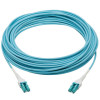 N821-15M-AQ-AR 100G Duplex Multimode 50/125 OM4 Armored Fiber Optic Cable (LC/LC Duplex M/M), LSZH, Aqua, 15 m (49.2 ft.)