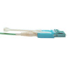 N844-01M-8LC-PT MTP/MPO Fan-out Cable with Push/Pull Tab Connectors, MTP/MPO to 4xLC, 40GbE, 40GBASE-SR4,OM3 Plenum-rated - Aqua, 1M (3.28 ft.)