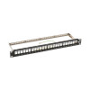 N062-024-KJ-SH 24-Port 1U Rack-Mount Shielded Blank Keystone/Multimedia Patch Panel, RJ45 Ethernet, USB, HDMI, Cat5e/6