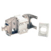 Tripp Lite N238-001-SH-TFA Toolless Shielded Cat6a Keystone Jack, PoE/PoE+ Compliant, Shuttered - Silver, TAA