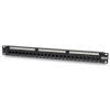 N254-024 24-Port 1U Rack-Mount Cat6/Cat5 Feedthrough Patch Panel, RJ45 Ethernet, TAA