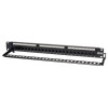 N254-024 24-Port 1U Rack-Mount Cat6/Cat5 Feedthrough Patch Panel, RJ45 Ethernet, TAA