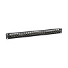 N254-024-SH 24-Port 1U Rack-Mount STP Shielded Cat6 /Cat5 Feedthrough Patch Panel, RJ45 Ethernet, TAA