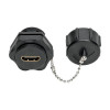 P569-000-FF-IND 4K HDMI Coupler with Ethernet (F/F), Industrial High Speed, 4K 60 Hz, HDR, IP68 Rated, Dust Cap