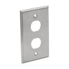 N206-FP02-IND 2-Port Single Gang Faceplate, Stainless Steel, Industrial Grade, IP44, TAA