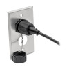 N206-FP02-IND 2-Port Single Gang Faceplate, Stainless Steel, Industrial Grade, IP44, TAA