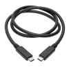 U420-C03-G2-5A USB-C Cable (M/M) - USB 3.2, Gen 2 (10 Gbps), 5A (100W) Rating, USB-IF Certified, Thunderbolt 3 Compatible, 3 ft. (0.91 m)