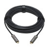 U420F-10M-D321 USB-C AOC Cable (M/M) - USB 3.2 Gen 2 (10 Gbps) Plenum-Rated Fiber Active Optical Cable - Data Only, Backward Compatible, Black, 10 m (33 ft.)