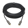U420F-15M-V USB-C to USB-C Plenum-Rated Fiber Active Optical Cable (AOC) - 4K 60 Hz, HDR, 4:4:4, M/M, Black, 15 m (49 ft.)