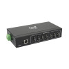 U223-007-IND-1 7-Port Industrial-Grade USB 2.0 Hub - 15 kV ESD Immunity, Metal Housing, Wall/DIN Mountable