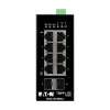 Tripp Lite NGI-M08C2 8-Port Managed Industrial Gigabit Ethernet Switch - 10/100/1000 Mbps, 2 GbE SFP Slots, -40° to 75°C, DIN Mount