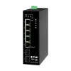 NGI-U05C2POE4 5-Port Unmanaged Industrial Gigabit Ethernet Switch - 10/100/1000 Mbps, PoE+ 30W, -10Â° to 60Â°C, 2 GbE SFP Slots, DIN Mount