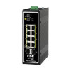 NGI-U08C2POE8 8-Port Unmanaged Industrial Gigabit Ethernet Switch - 10/100/1000 Mbps, PoE+ 30W, 2 GbE SFP Slots, -40Â° to 75Â°C, DIN Mount