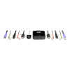 B032-HUA2 2-Port USB/HD Cable KVM Switch with Audio/Video, Cables and USB Peripheral Sharing