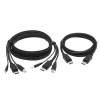Dual DisplayPort KVM Cable Kit - DP, USB, 3.5 mm Audio (3xM/3xM) + DP (M/M), 4K, 4:4:4, 6 ft. (1.83 m), Black
