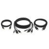 DisplayPort KVM Cable Kit - DP, USB, 3.5 mm Audio (3xM/3xM) + USB (M/M) + DP (M/M), 4K, 6 ft. (1.83 m), Black