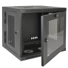 SRW10USG SmartRack 10U Low-Profile Switch-Depth Wall-Mount Small Rack Enclosure, Clear Acrylic Window, Hinged Back