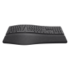 Keyra Ergonomic multidevice wireless keyboard - Black