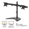 Fellowes Dual Monitor Arm - Seasa Freestanding Monitor Mount for 8KG 27 inch Screens - Ergonomic Adjustable Monitor Arm - Tilt 45Â° Pan 120Â° Rotation 360Â°, VESA 75 x 75/100 x 100 - Black