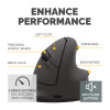 Fellowes Vertical Wireless Mouse Breyta Plus+ Ergonomic Right Handed Vertical Mouse with Antibacterial Protection Medium