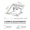 Fellowes Laptop Riser Alumia Portable Laptop Stand Max Size 15 inch Max Weight 5kg Silver