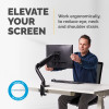 Fellowes Monitor Arm - Platinum Series Monitor Mount for 8KG 40 Inch Screens - Adjustable Monitor Desk Mount - Tilt 45Â° Pan 180Â° Swivel 360Â° Rotation 360Â°, VESA 75 x 75/100 x 100 - Black