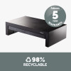 Fellowes Computer Monitor Stand with 3 Height Adjustments - Designer Suites Monitor Riser with Storage Tray - Ergonomic Adjustable Monitor Stand for Computers - Max Weight 18KG/Max Size 21" -