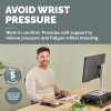 Fellowes Mouse Mat Wrist Rest Breyta Mouse Pad Wrist Support with Antibacterial Protection Ergonomic Mouse Mat Black