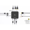 USB-C DP Dual HDMI Docking Station with Power Delivery 100 W + Universal Charger 100W